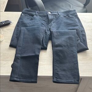 woman’s dark blue  Jeans